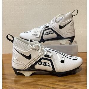 NWT Men's Nike Alpha Menace Pro 3 Football Cleats White Black CT6649-108 Size 12